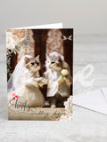 Greeting card 'Happy wedding day' with envelope