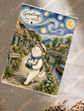 Postcard 'Giethoorn Cat's Starry Night'