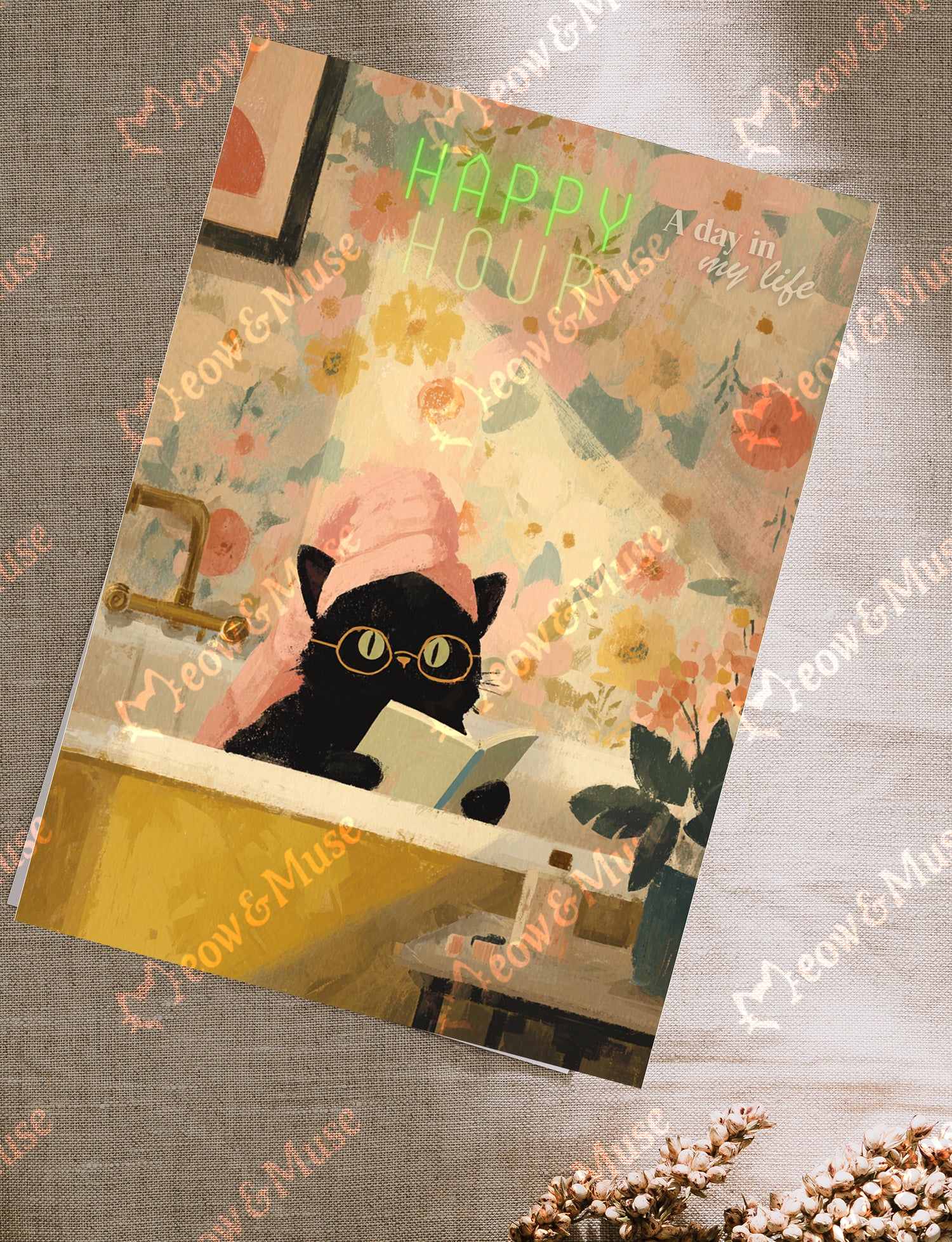 Postcard 'Happy hour'