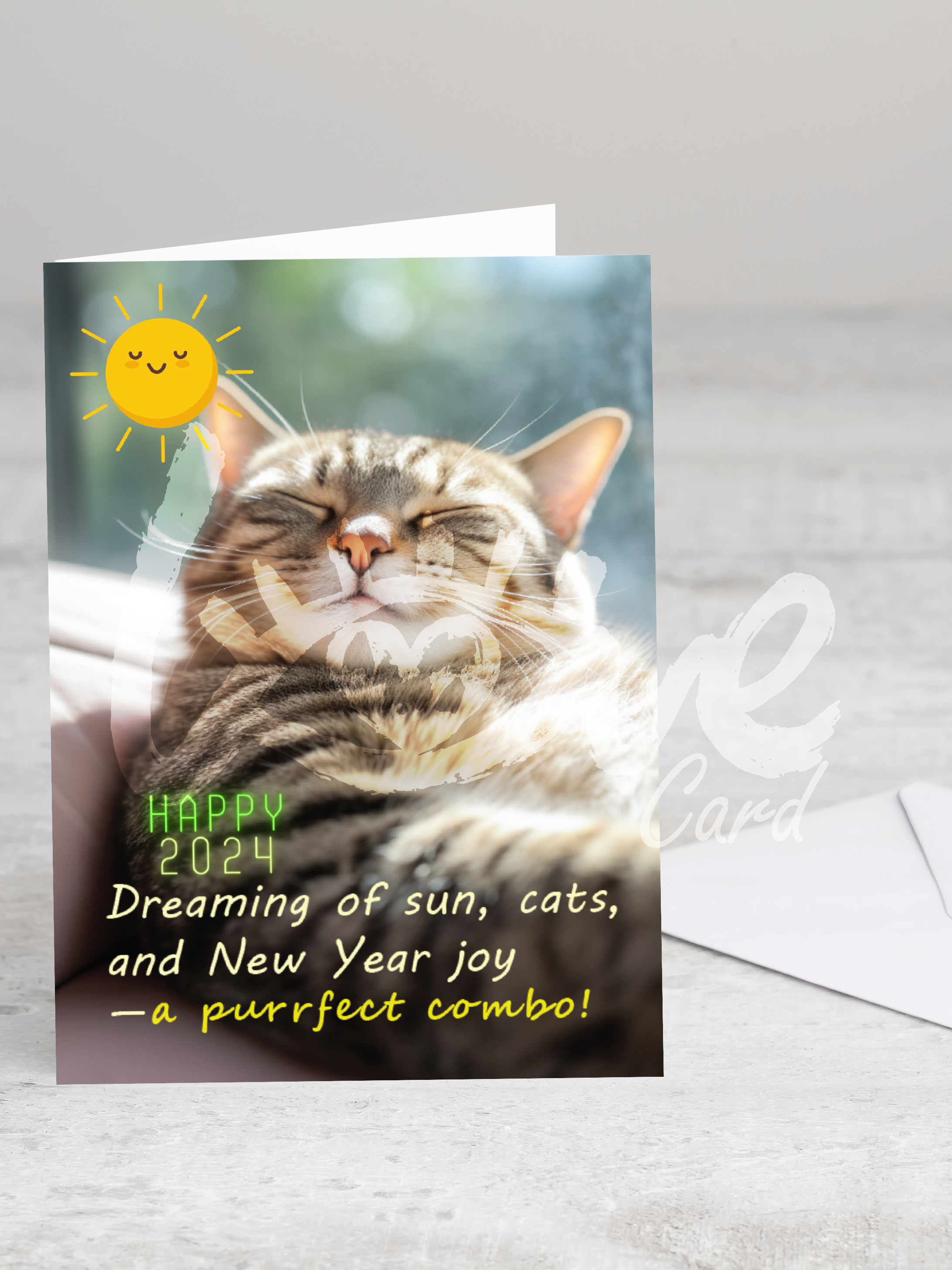 Greeting card 'Dream of sun' with envelope