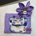 Purple lucky cat