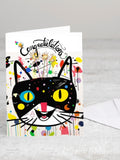 Greeting card 'Congrats white' with envelope