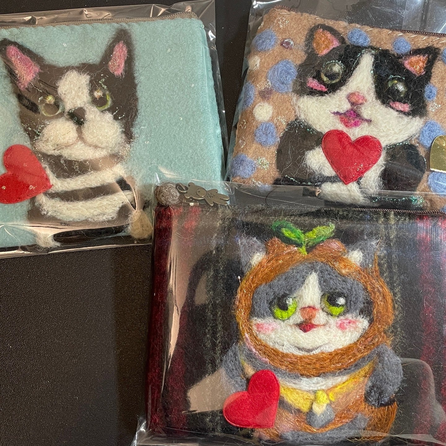 Cute cat with a sweet heart (Sprout on the head)