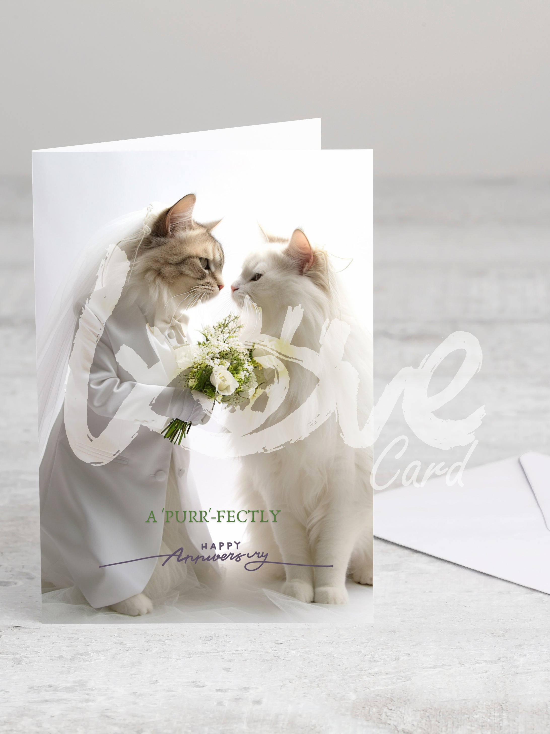 Greeting card 'Happy Anniversary' with envelope