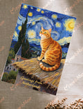 Postcard 'Greeting from NL Starry night cat'