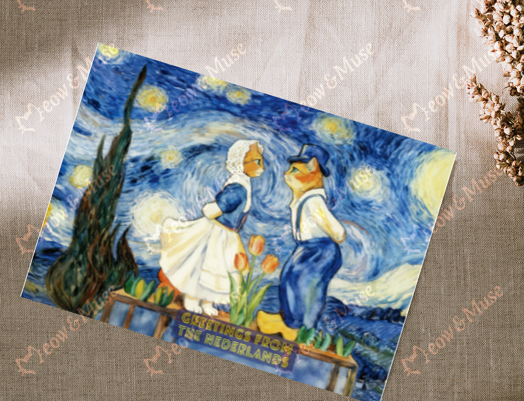 Postcard ' Greeting from NL kissing'