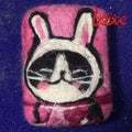 Felt soap 'Smile rabbit cat'