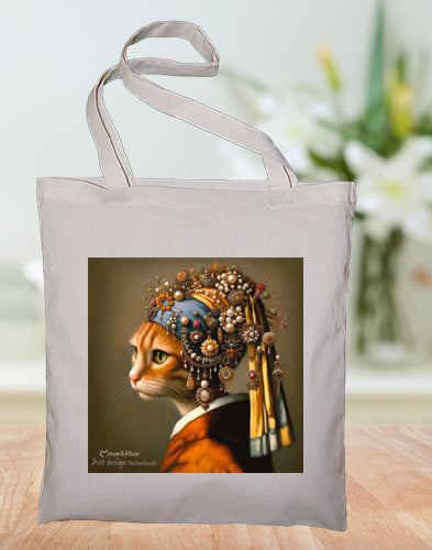 Tote bag 'Vermeer cat LUX'