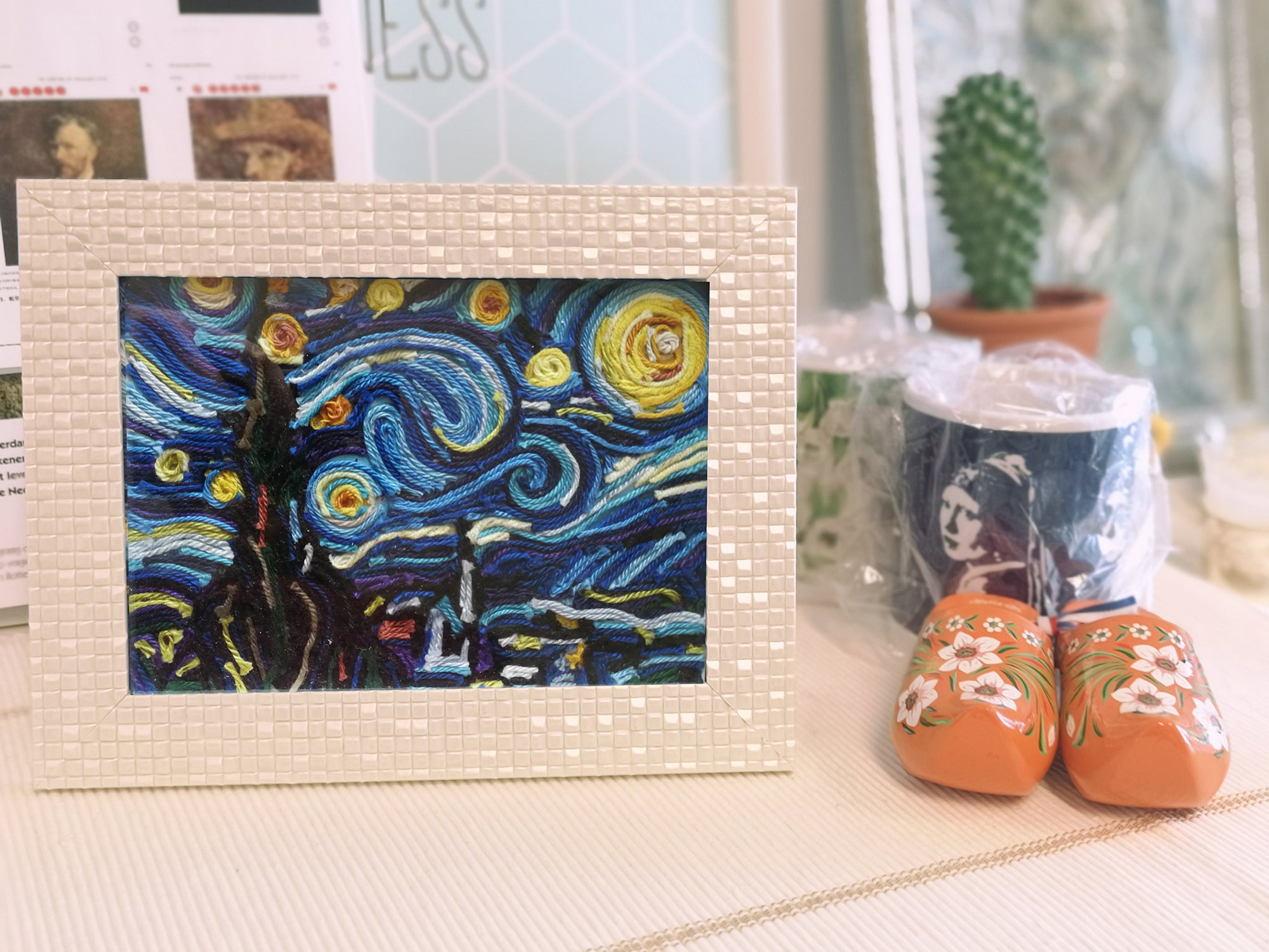 Yarn Painting DIY set 'The Starry Night - Vincent van Gogh'
