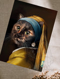 Postcard 'Vermeer cat Tortie'