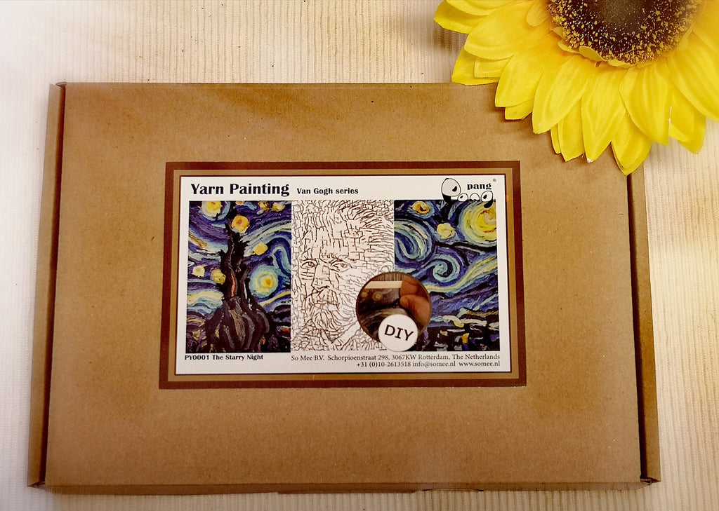Yarn Painting DIY set 'The Starry Night - Vincent van Gogh'