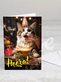 Greeting card 'Happy birthday Hoera!' with envelope