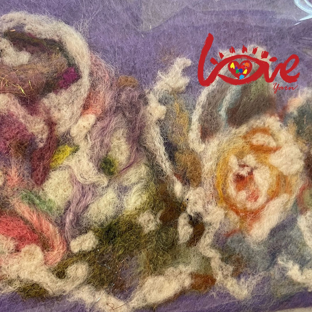 A word in a wild flower (purple)