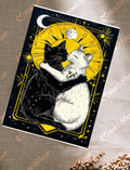 Postcard 'Black & white be happy'