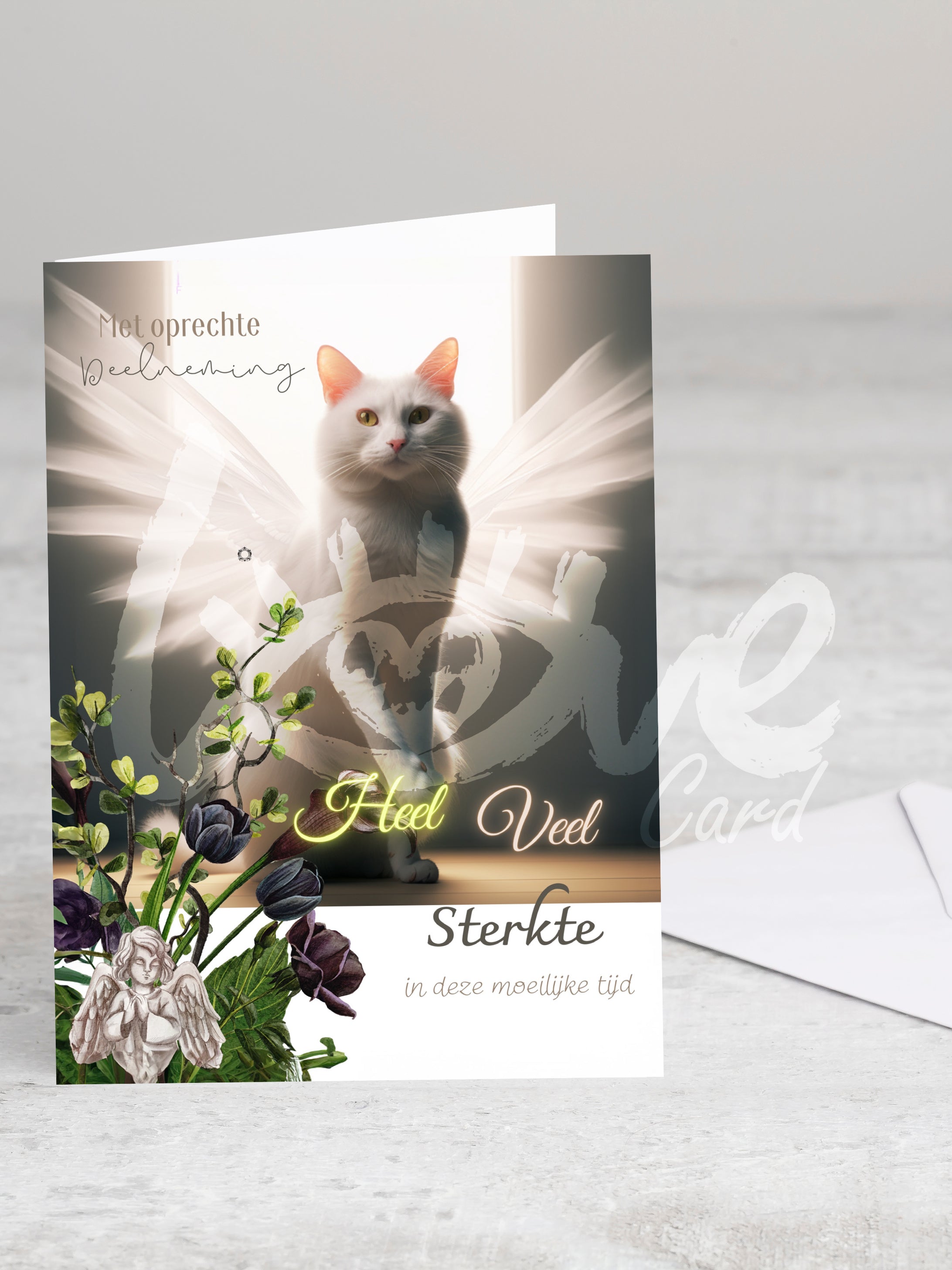 Greeting card 'Heel veel sterkte' with envelope