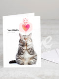 Greeting card 'Veel liefs - love peace and joy' with envelope